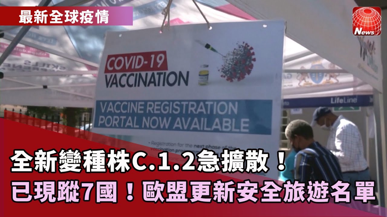 【最新全球疫情】疫苗難擋！全新變種株C.1.2現蹤7國｜蛇毒分子可抗新冠病毒？巴西研究可抑制病毒75%繁殖力｜歐成人完整接種率達70%，將協助低收入國獲得疫苗@globalnewstw