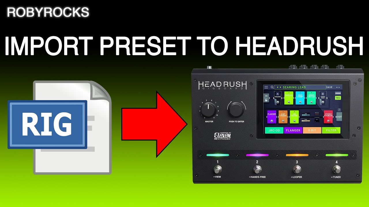 Import preset to HeadRush Pedalboard, Gigboard, MX5
