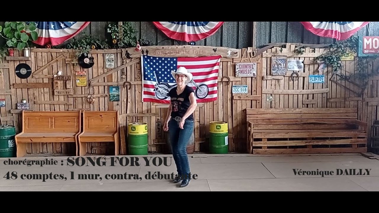 SONG FOR YOU line dance country en contra, Véronique DAILLY