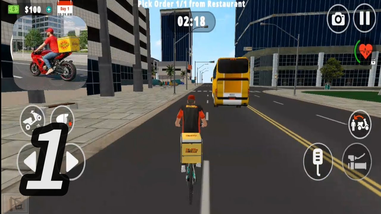 Rider grab part 1 || gameplay walkthrough - delivery rider life simulator (android)