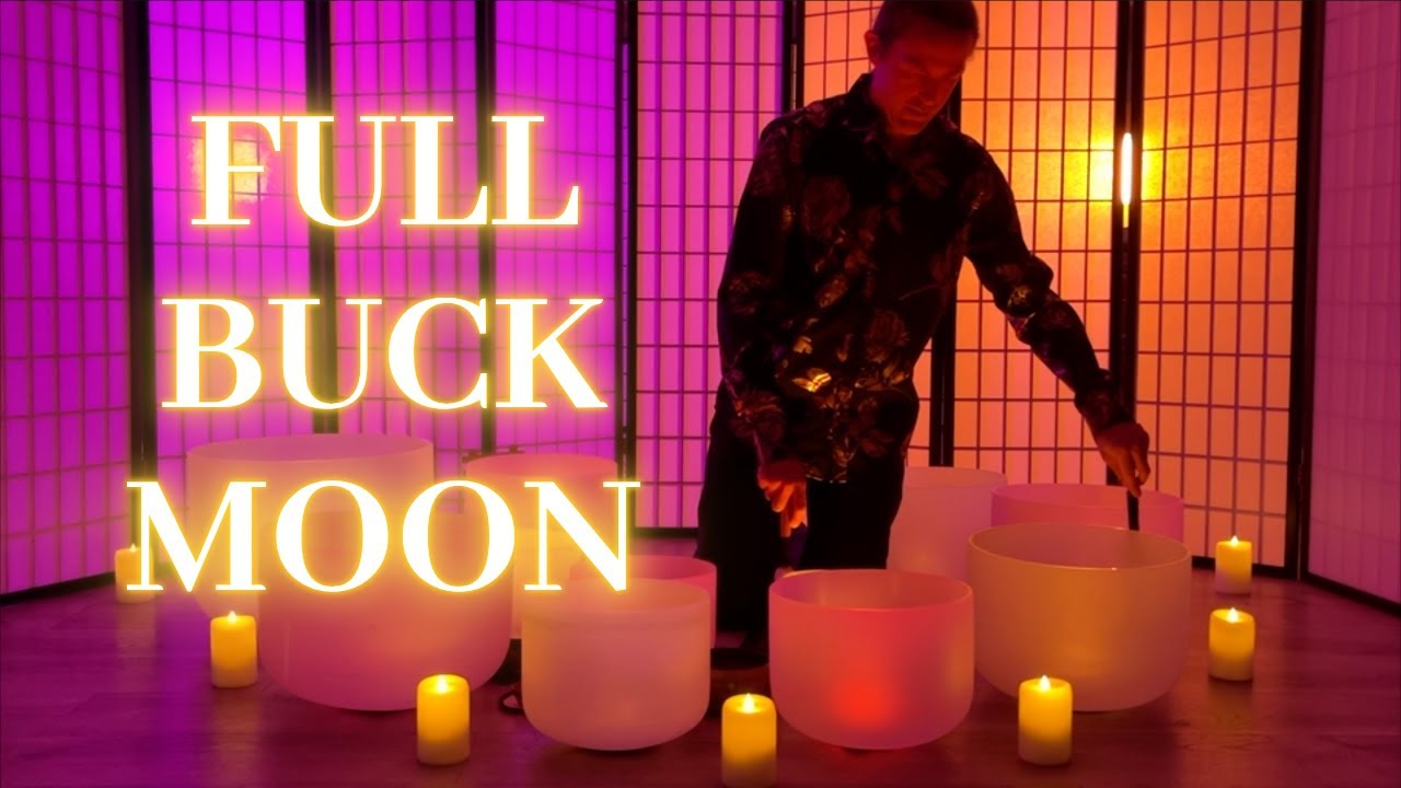 FULL BUCK MOON SOUND BATH: Crystal Singing Bowl Meditation Music | Full Moon in Capricorn