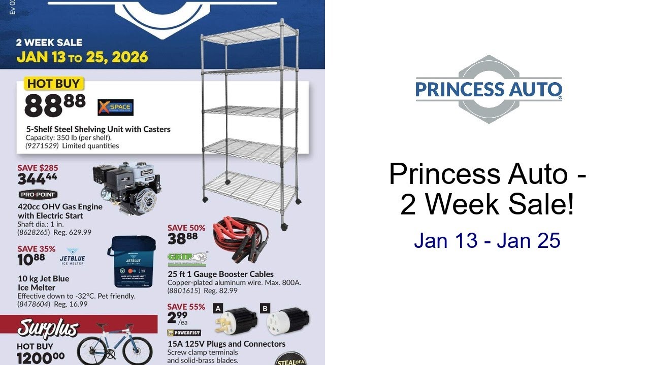 Princess Auto - 2 Week Sale! Jan 13 - Jan 25