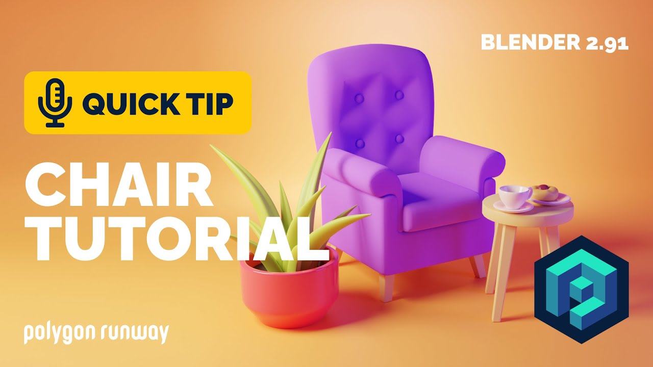 Chair Modeling Tutorial in Blender 2.91 | Polygon Runway