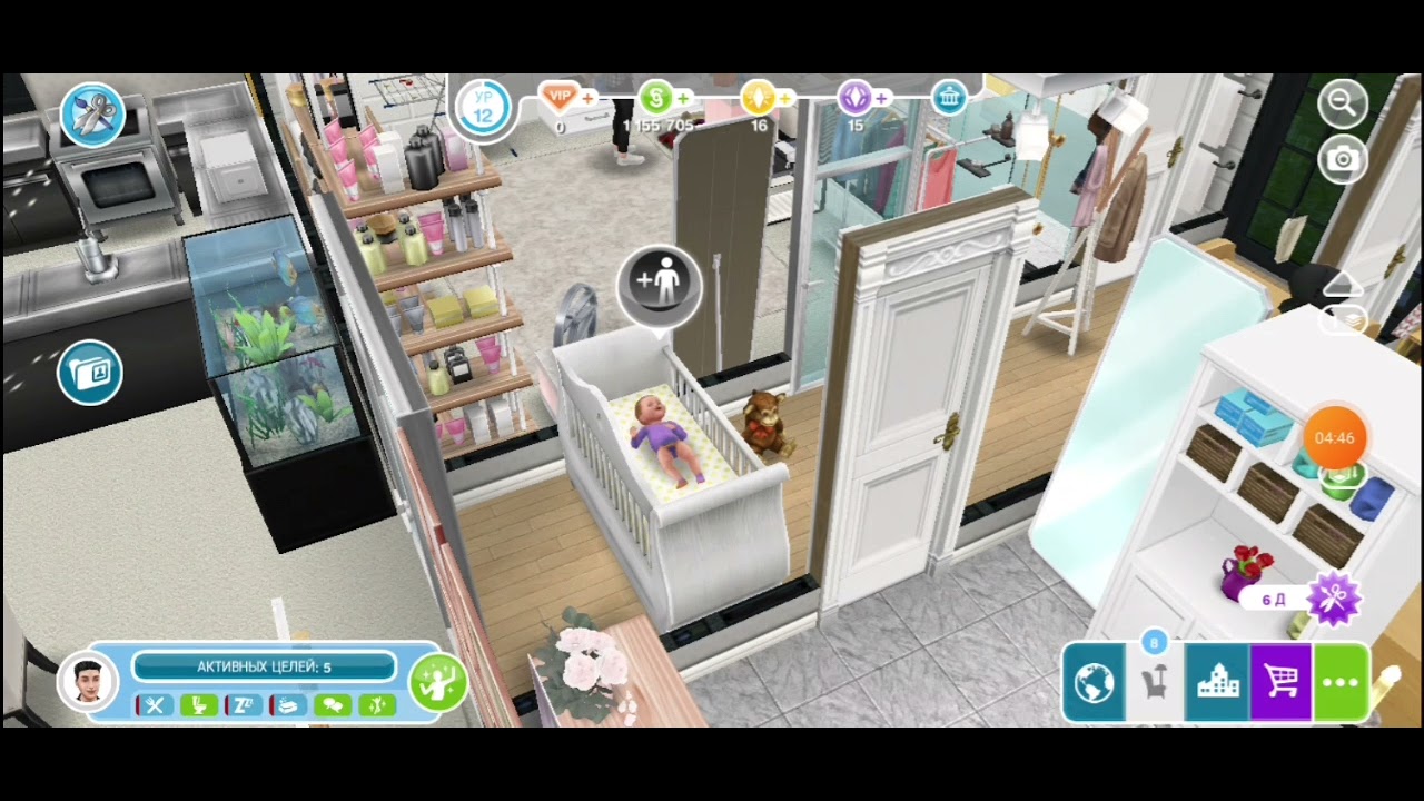 рождение ребенка 🥳 в The sims Freeplay! Сериал *Счастливая семья* #2 часть