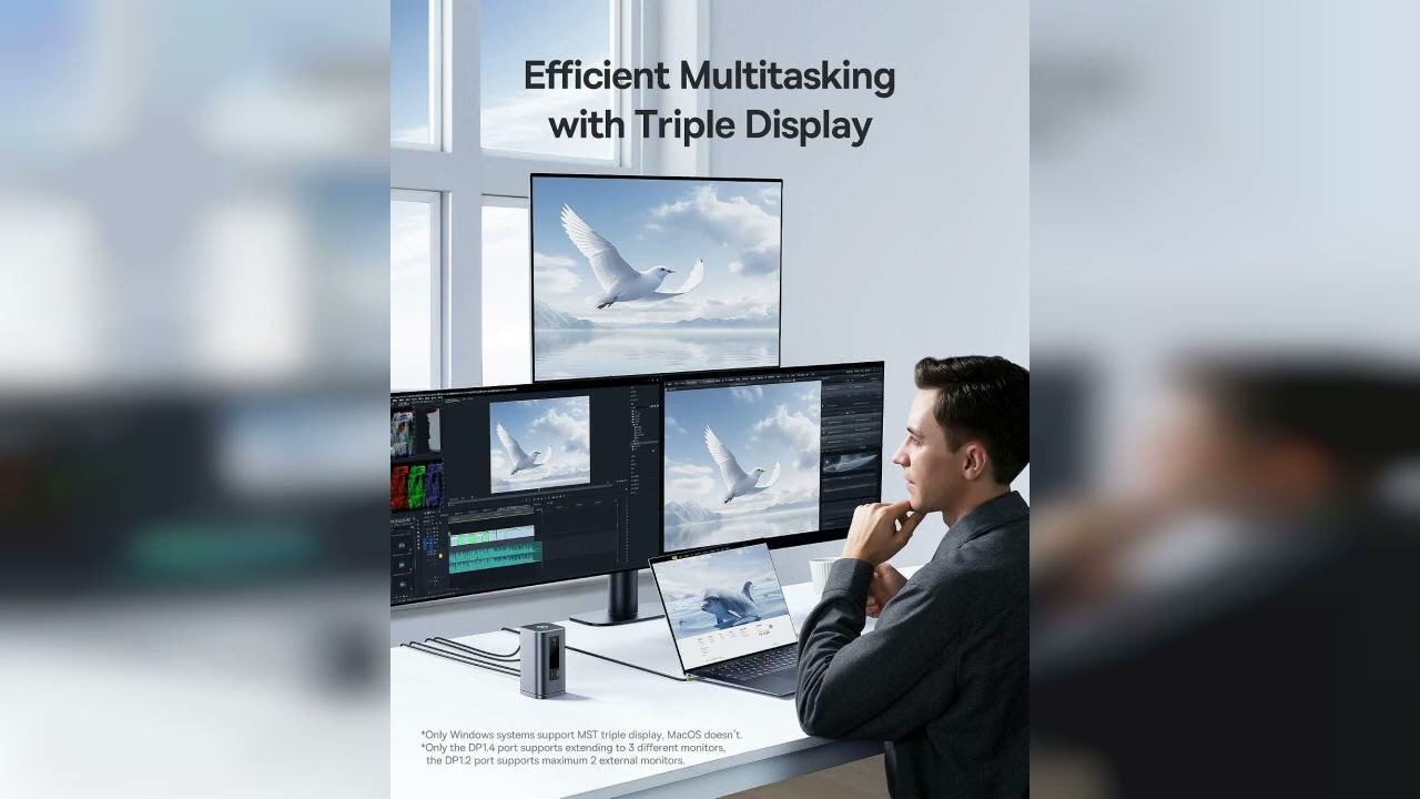 Recenzja: Baseus Stacja dokująca Spacemate Series 11 w 1 stacja dokująca 3 monitory z 2 x HDMI 1...