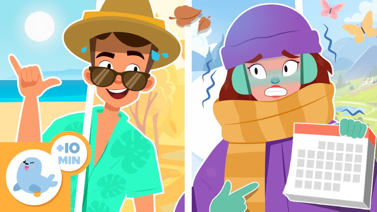 🌷☀️🍂❄️ МЕСЯЦЫ ГОДА, ДНИ НЕДЕЛИ И ВРЕМЕНА ГОДА для детей 📅 Развивающие песни