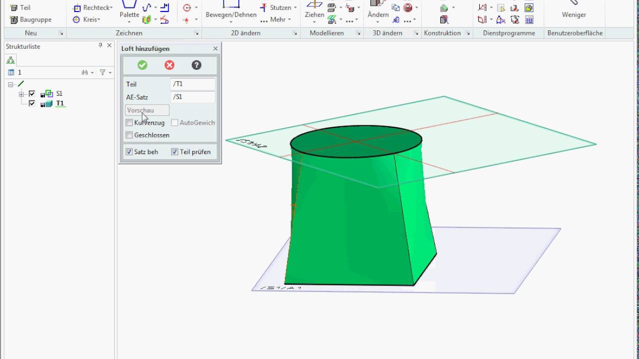 PTC Creo Elements Direct Modeling Express | rund auf eckig