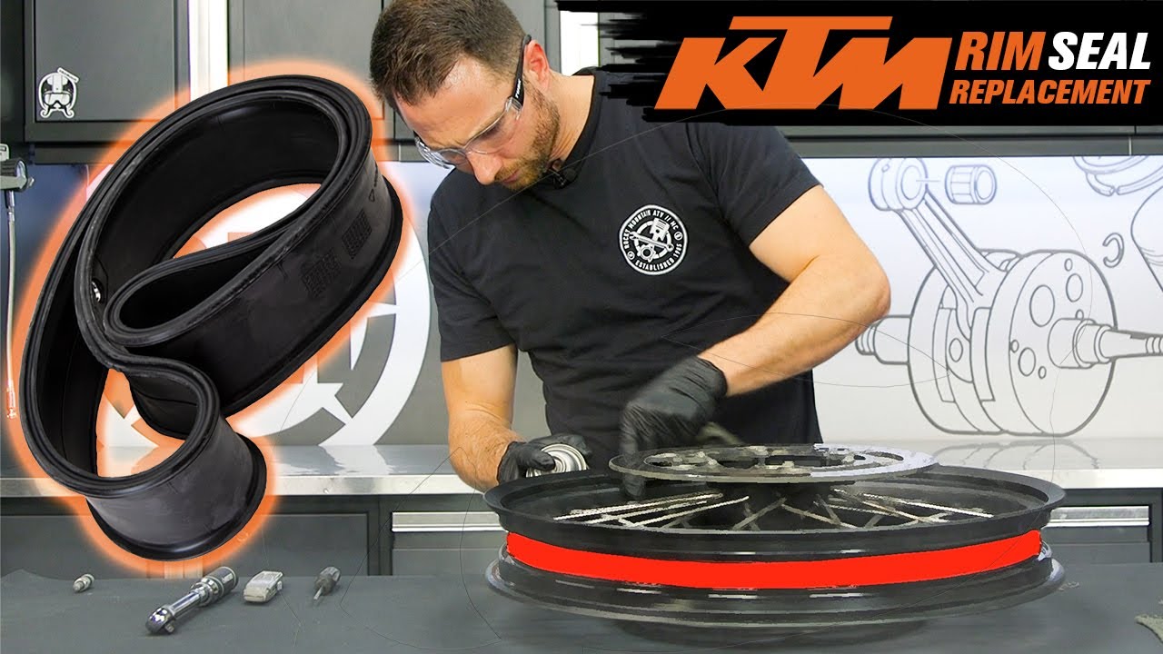 Как заменить уплотнительные кольца обода бескамерных шин на мотоциклах KTM/Husqvarna