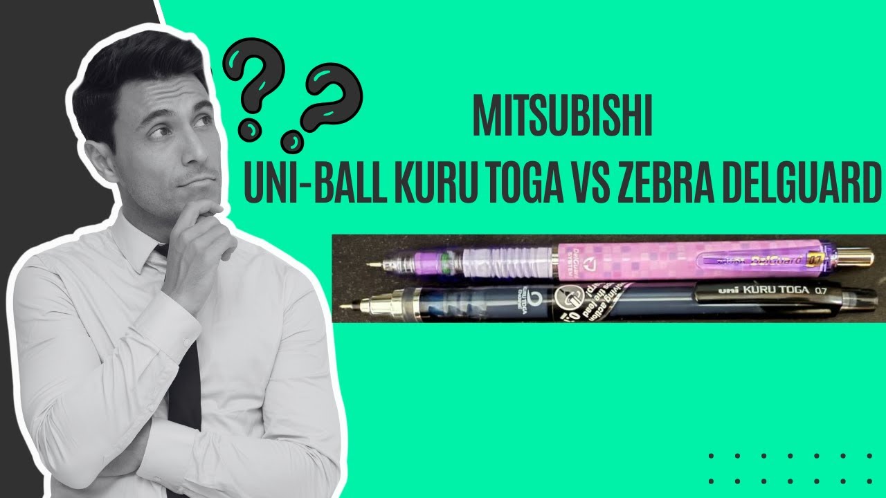 Mitsubishi uni-ball Kuru-Toga VS Zebra Delguard