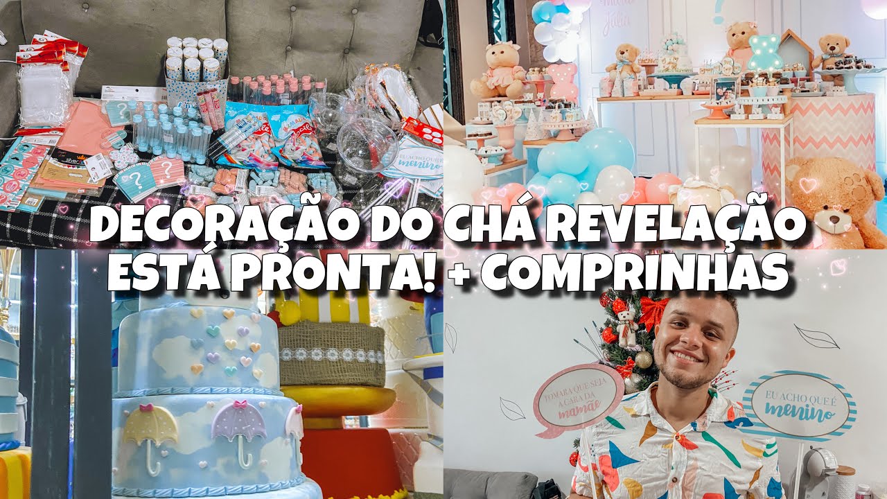 ELA JÁ SABE O SEXO DO NOSSO BABY 😱 ÚLTIMAS COMPRINHAS DO CHÁ/ DECORAÇÃO ESTÁ PRONTA!