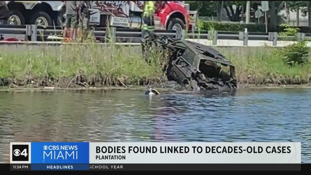 Human remains found in two cars pulled from Plantation canals