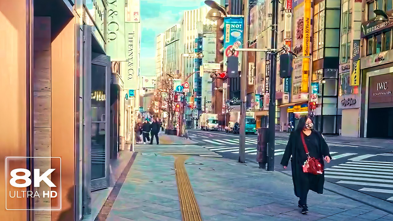 【8K JAPAN】Shinjuku Tokyo Morning Walk / 8K 60fps HDR / No BGM / Ambience / Binaural / ASMR