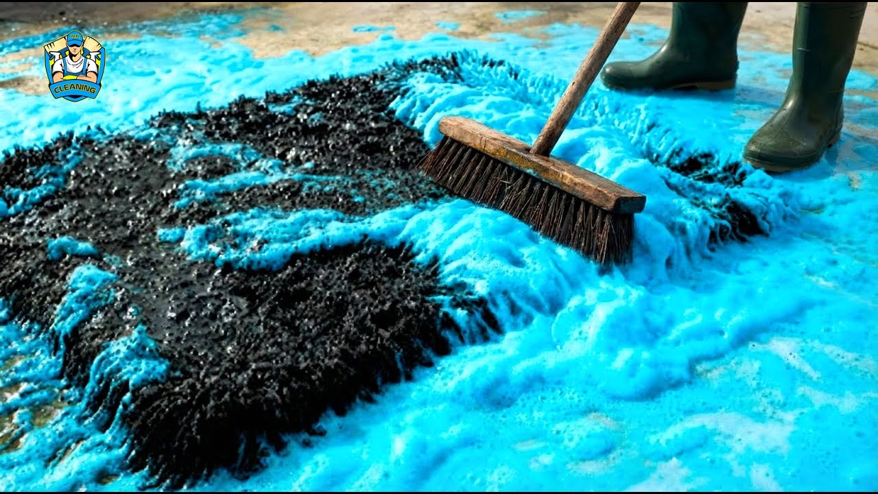 From Black Mud to Bright Patterns – Satisfying Video, Carpet Cleaning ASMR