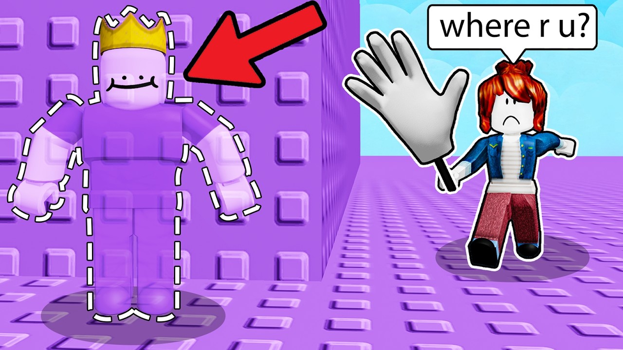 using CAMOUFLAGE to win Roblox Hide and Seek Tower...