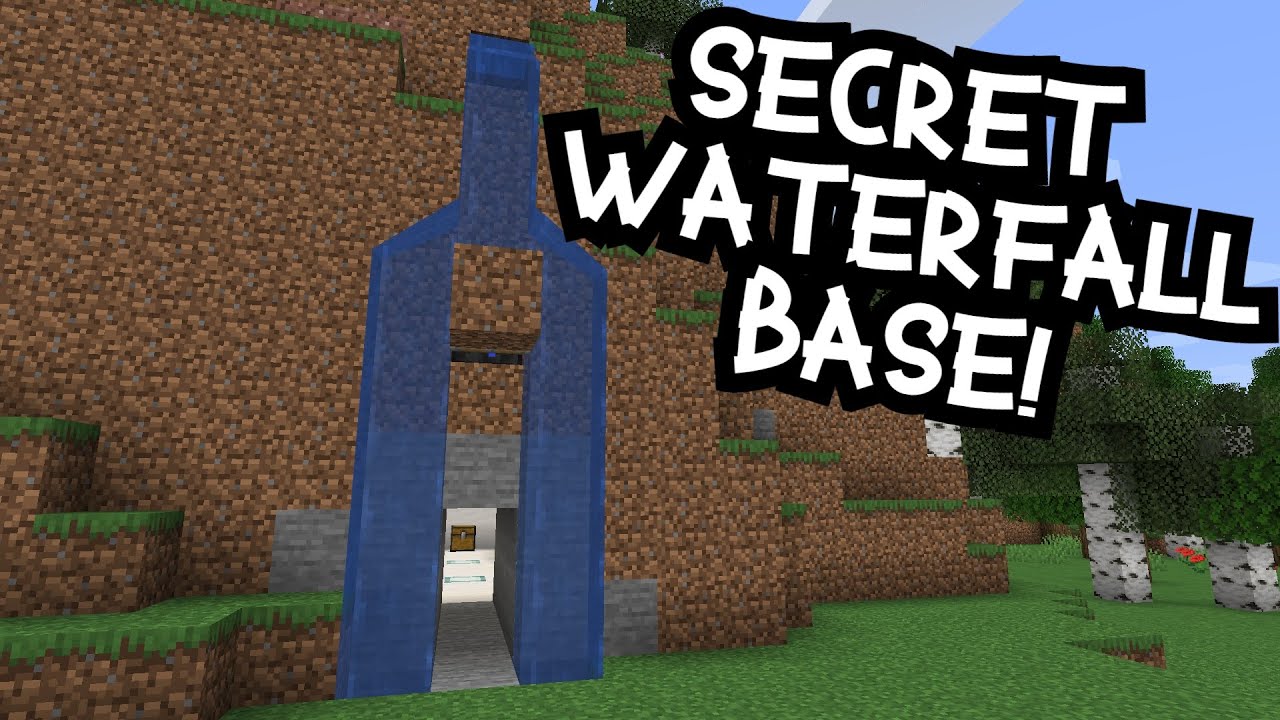 Best Hidden Waterfall Door Minecraft 1.16