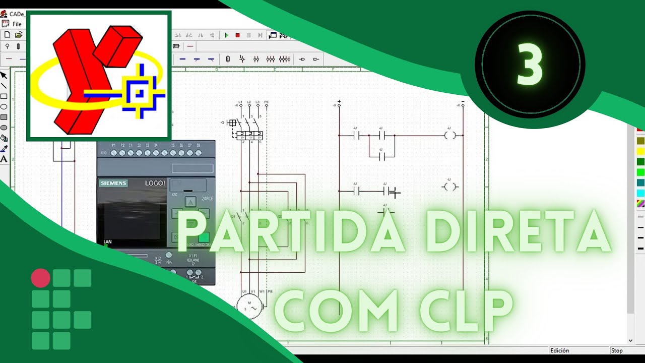 Simulação de Partida Direta com CLP | Software CADe SIMU