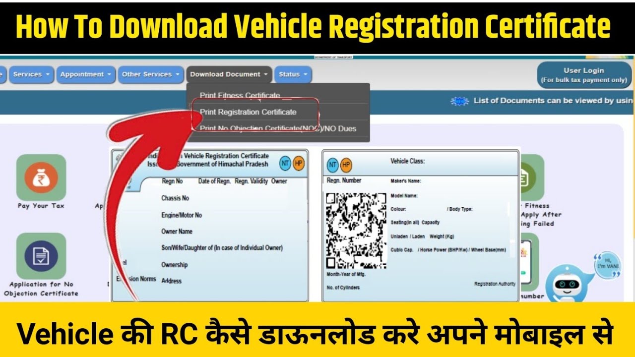 How to Download Vehicle Registration Certificate (RC) Online