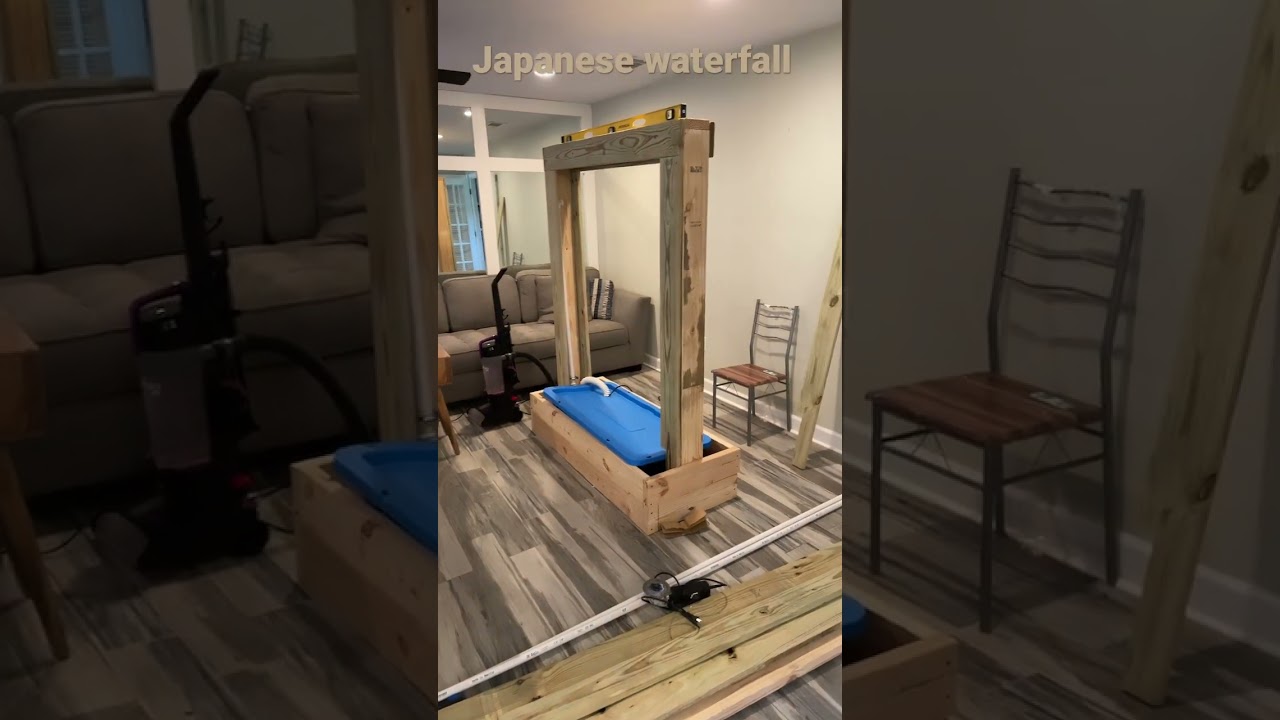 Indoor Japanese waterfall build