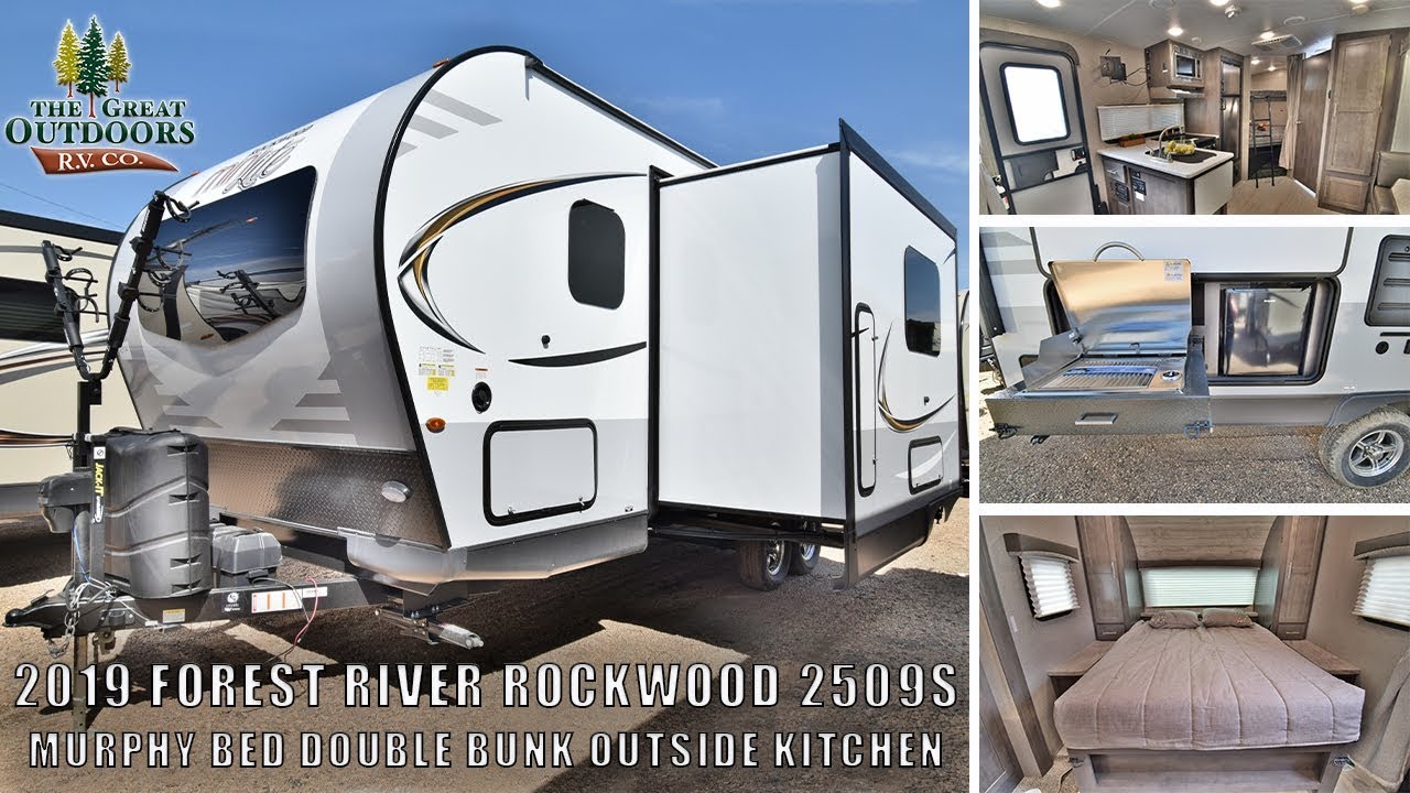 New 2019 ROCKWOOD 2509S Mini Lite Travel Trailer RV Camper Double Bunks Outside Kitchen Colorado
