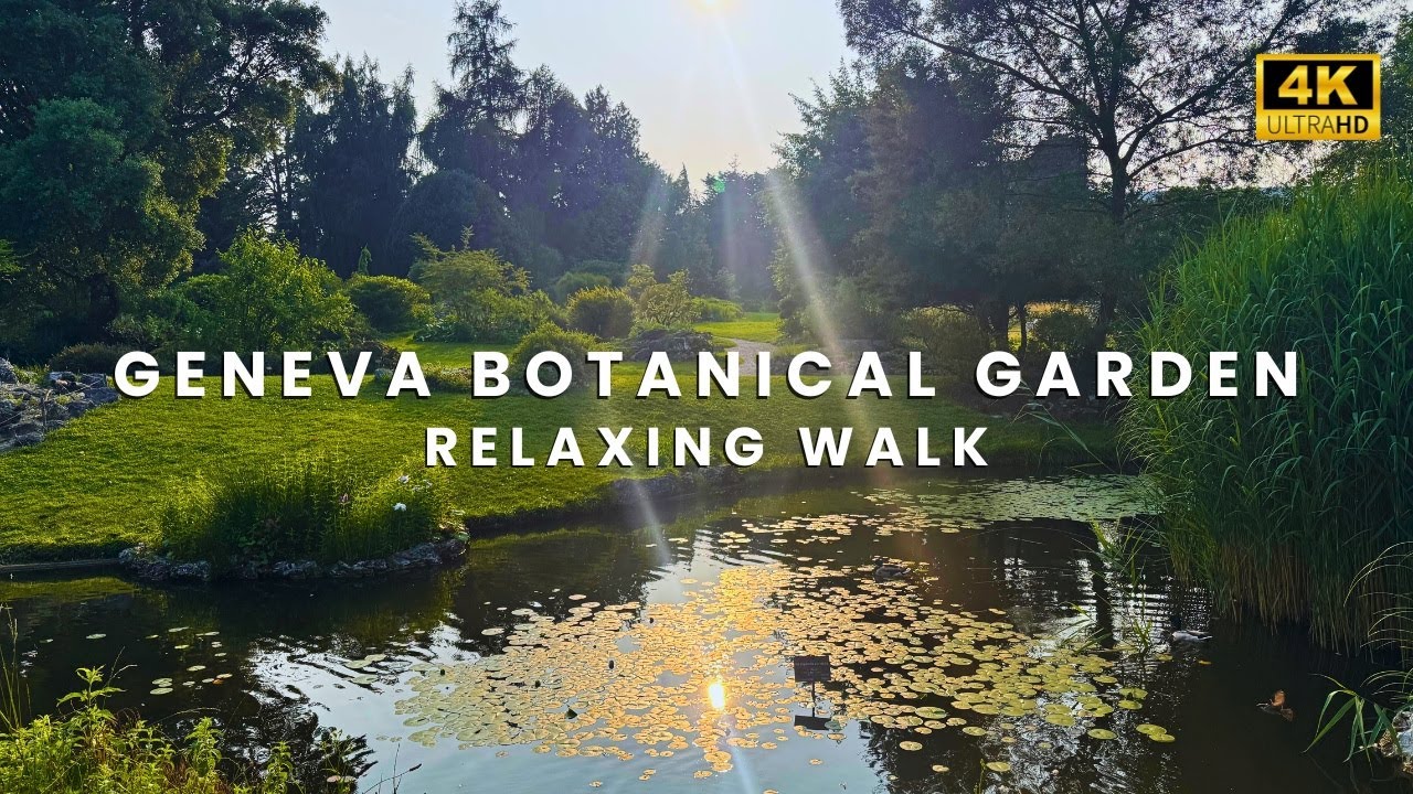 🌞 Summer Walk in Geneva's Botanical Garden 🌿 🇨🇭 [4K]