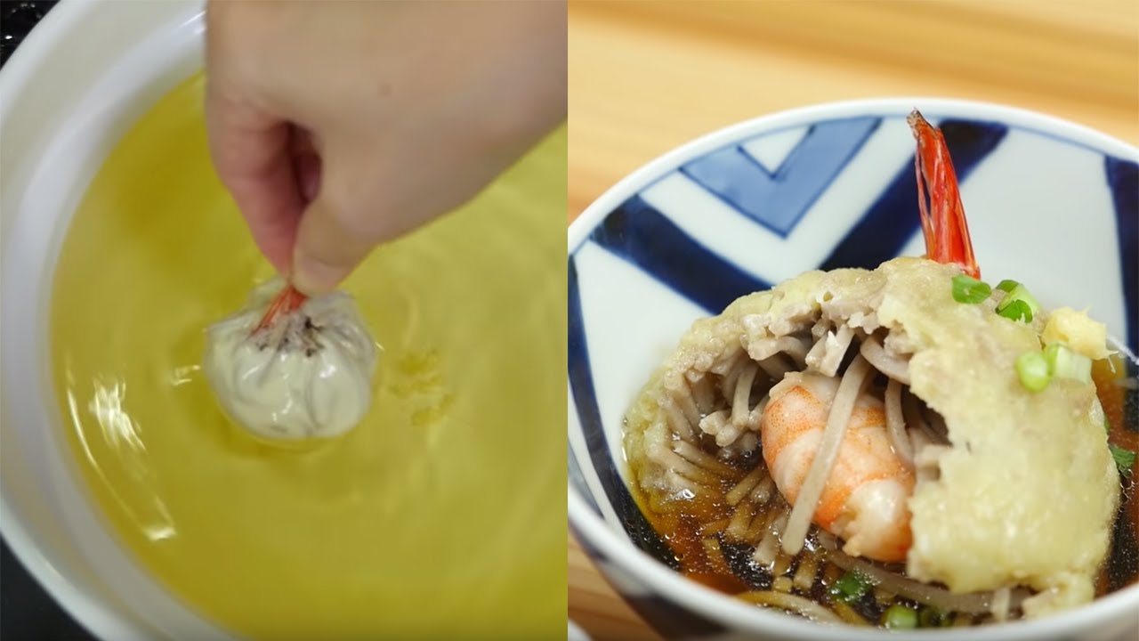 Shrimp and Soba Tempura 年越し海老そば天ぷら
