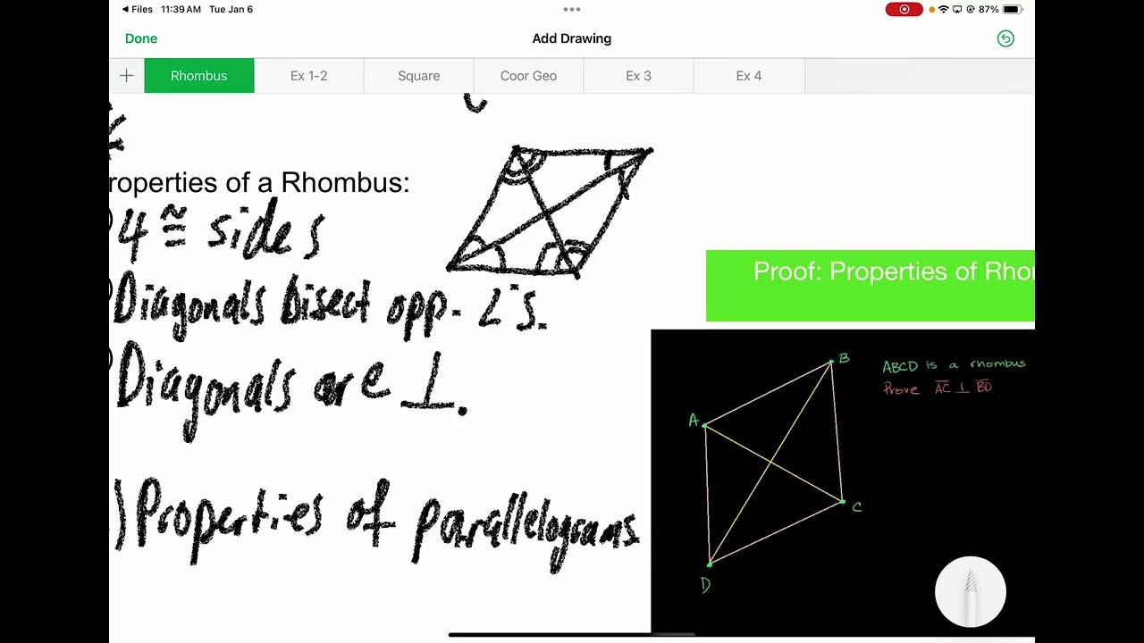 Section 6.5 - Rhombi and Squares 1/6/26