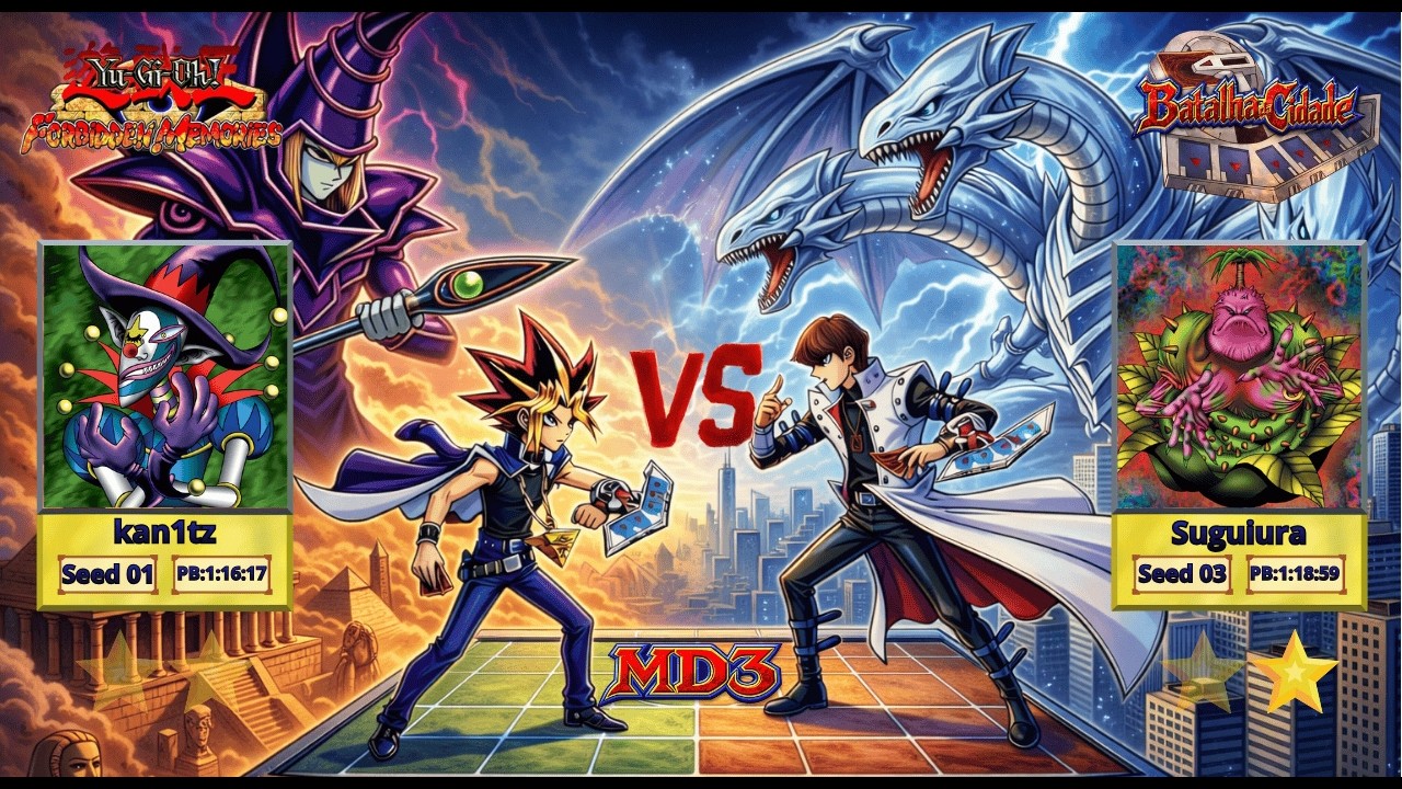 Yu-Gi-Oh Forbidden Memories | Batalha da cidade | kan1tz (0) vs Suguiura (1) Quartas de final