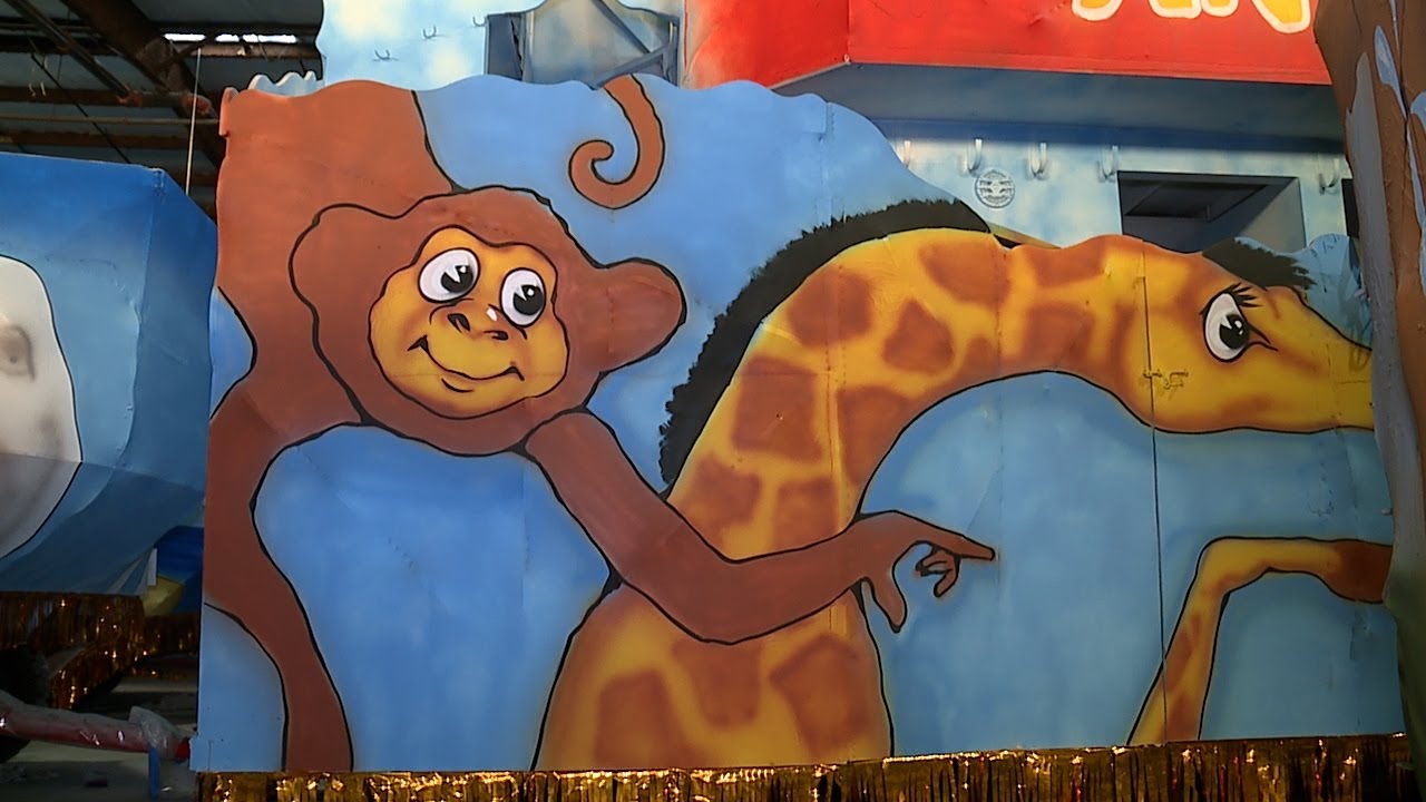 A look at Krewe of Tucks' floats for 'Tucks finally cracks' parade