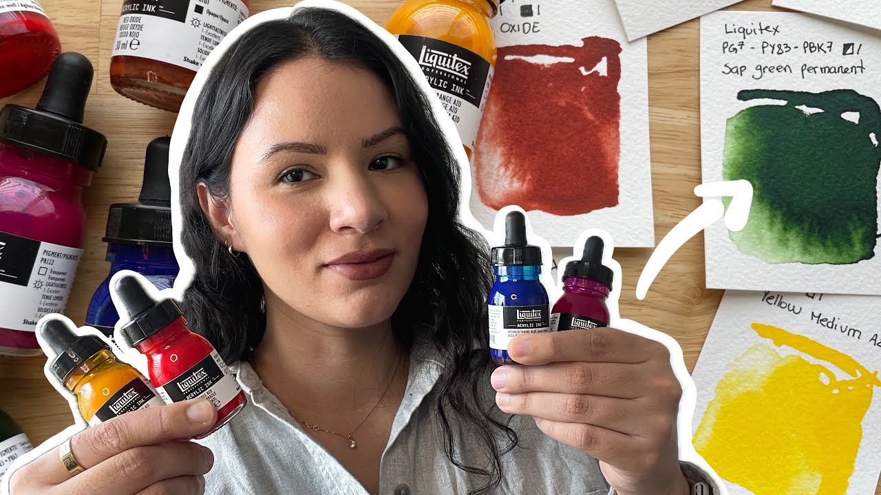 Liquitex Acrylic Ink Swatches BEAUTIFUL COLORS ✨
