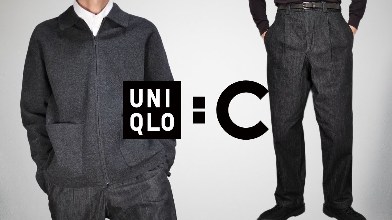 UNIQLO : C 最高! 神タックデニム! 上品ニットフルジップジャケット! 大人気ヒートテックカシミヤ極暖! 進化ブーツ! ハイブランドコラボ購入品紹介ユニクロシー25FWタックストレートパンツ