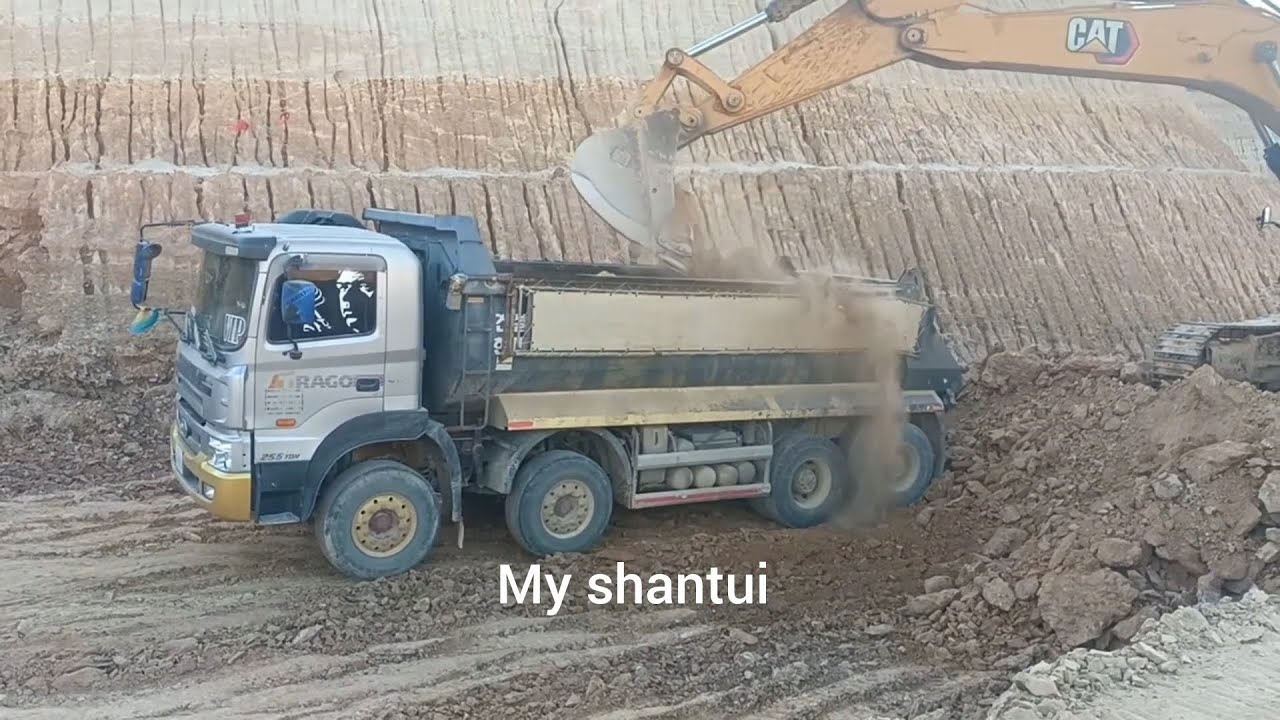 Excavator 336 CAT excavation activities at the site