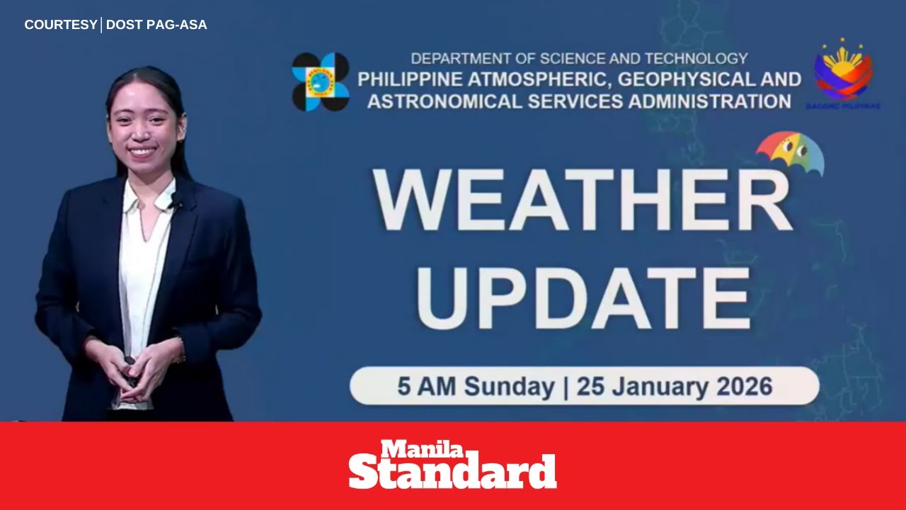 🌤️☁️Weather Update as of 🕔 5:00 AM, Sunday, January 25, 2026