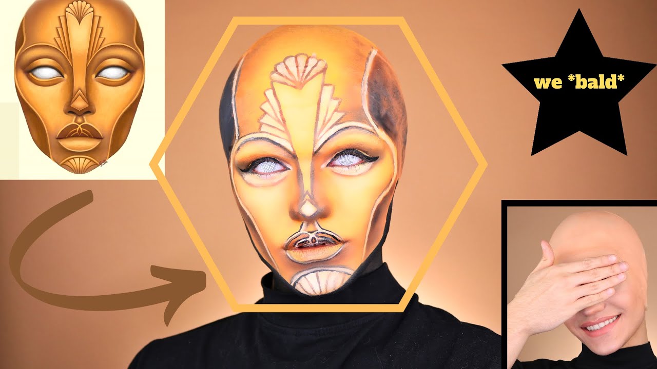 Going Bald at 3 AM for a Makeup Look cuz why not lol