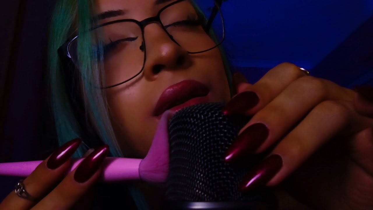 DEEP Personal Attention ASMR💜 Mouth Sounds, Hand Movements, Mic Brushing, Inaudible Whispers💜