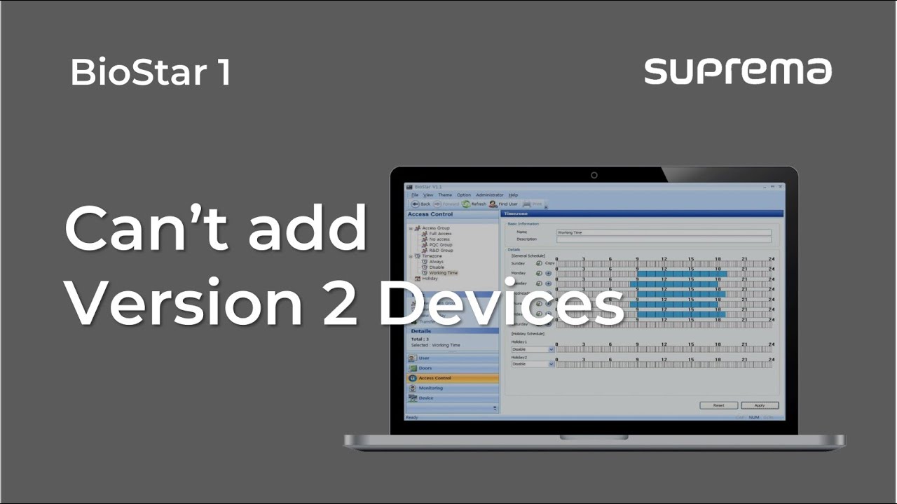 [BioStar 1] Tutorial: BioStar 1 Troubleshooting, Can't add Version 2 devices l Suprema