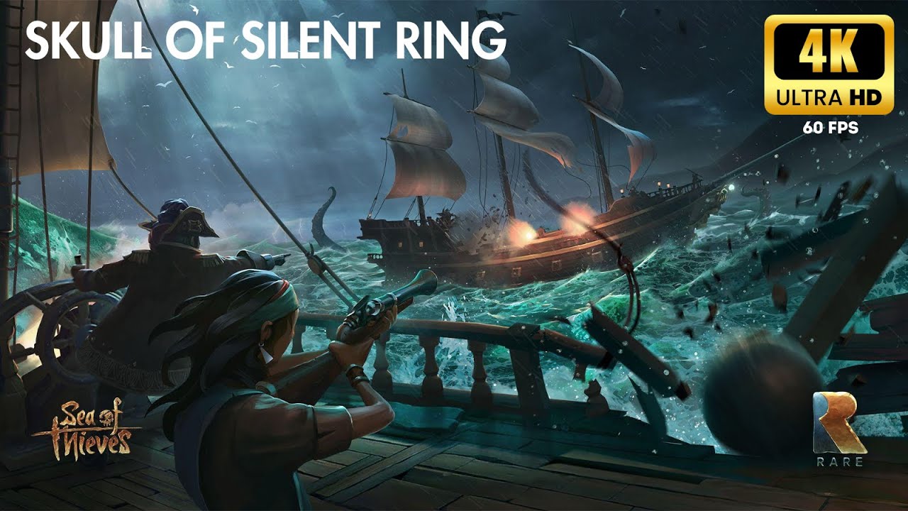 Sea of Thieves 4K 60FPS UHD | The Skull of Siren Song Voyage | Epic 50K Gold Race!
