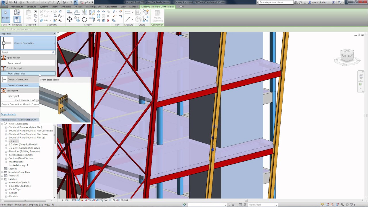 Vertical Column Split in Revit 2017