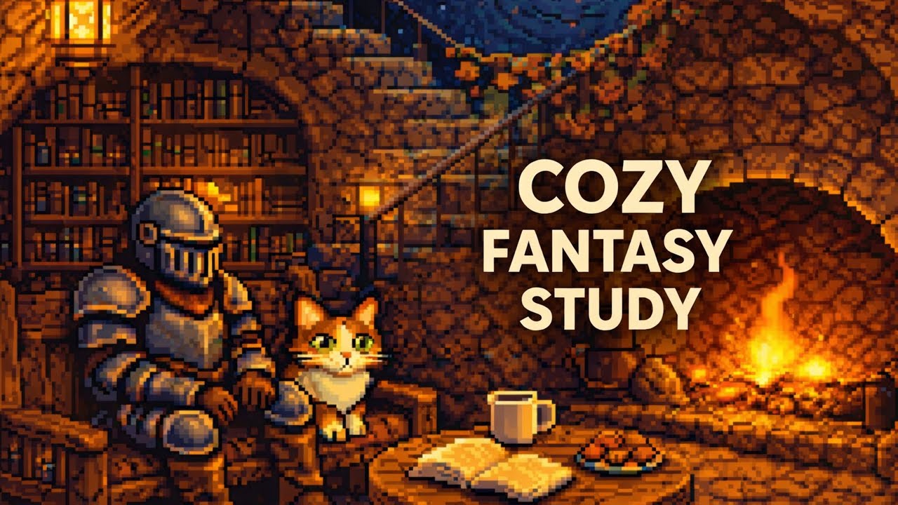 Stone Hall Study with Cat | Lofi Mix for Focus