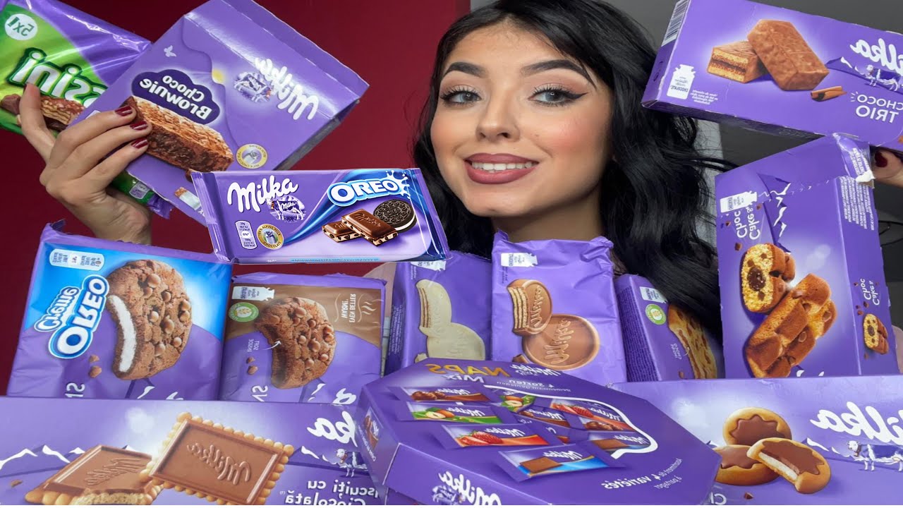 جربت كل أنواع بسكويت Milka !!😱(ماكنت متوقعة طعمها🤢)