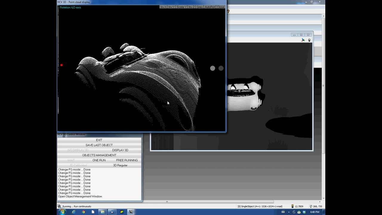 3D scan with Sick Ranger and Halcon  (better seen in HD full screen)