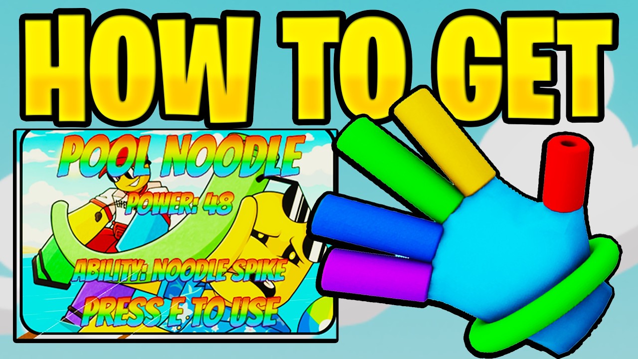 КАК ПОЛУЧИТЬ ПЕРЧАТКУ И БЭЙДЖ &laquo;POOL NOODLE&raquo; + ОБЗОР В SLAP BATTLES! Roblox