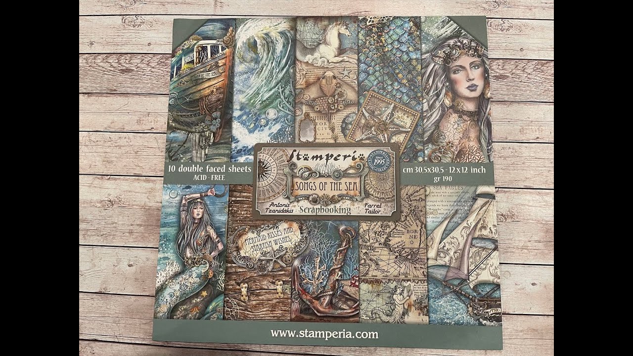 WHATS NEW!  STAMPERIA SONGS OF THE SEA PAPER PACK | SHELLIE GEIGLE | J&S HOBBIES AND CRAFTS