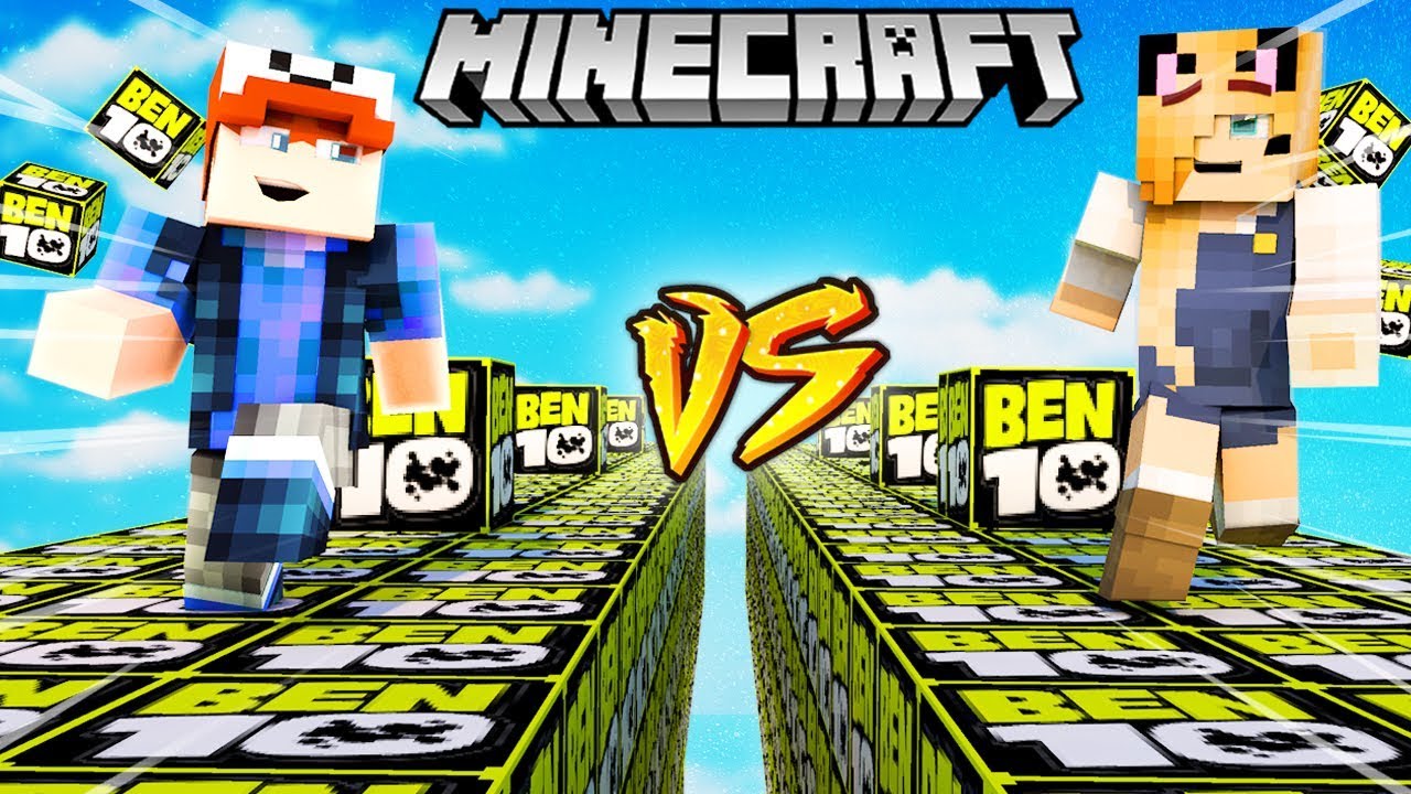 SZALONY WYŚCIG! - BEN 10 LUCKY BLOCKI MINECRAFT (Ben 10 Lucky Block Race) | Vito vs Bella