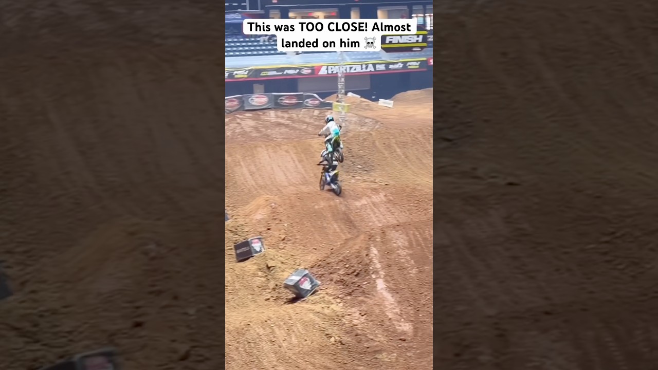SCARY Close Call in 65cc Battle #dirtbike#motocross#racing#fyp#iphone#viral#bike#rider#race#fun#kids