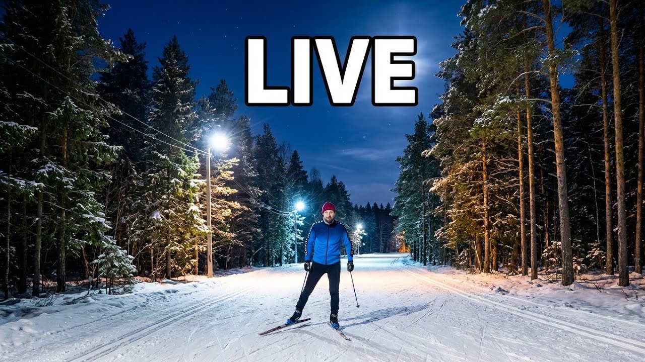 НОЧНОЙ ЛЫЖНЫЙ СТРИМ #лыжи #лес #зима #live