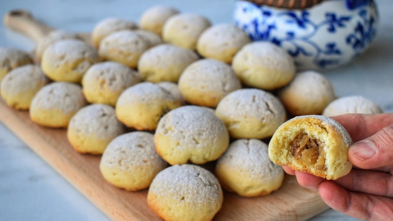 Bu Kadar Lezzetlisini Yemediniz☑️ Ağızda Dağılıyor 😋  Bol Malzemeli Elmalı Fındıklı Kurabiye Tarifi
