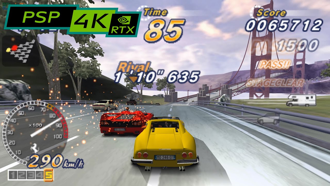 OutRun 2006: Coast 2 Coast / 4K PSP emulator PPSSPP / RTX 2080ti
