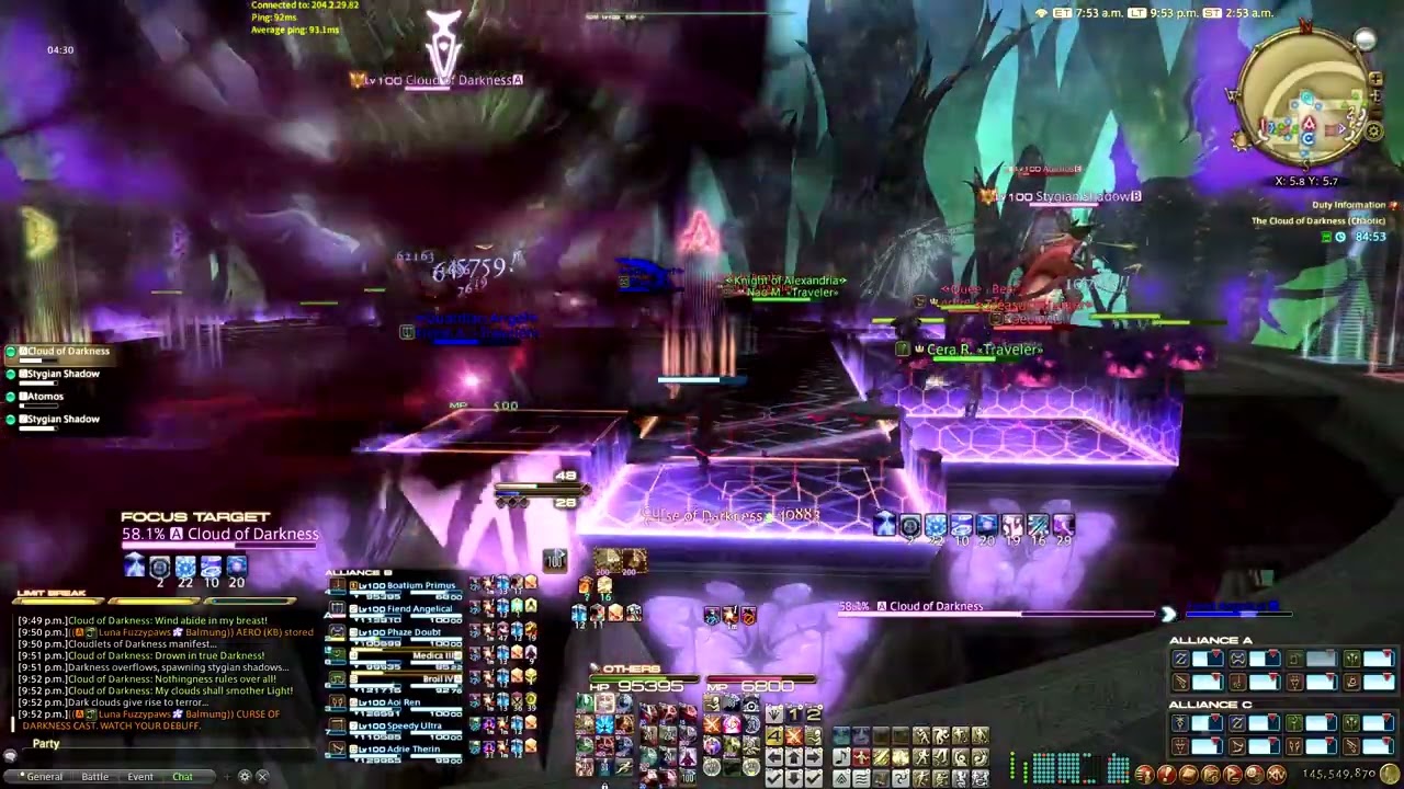 Cloud of Darkness (Chaotic), CODCAR strat, Alliance B fake melee RDM POV. tiles only/no platform