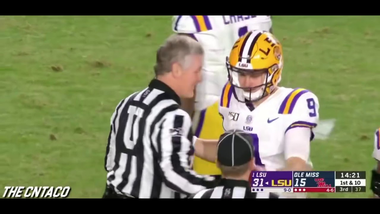 Joe Burrow hits ref #shorts