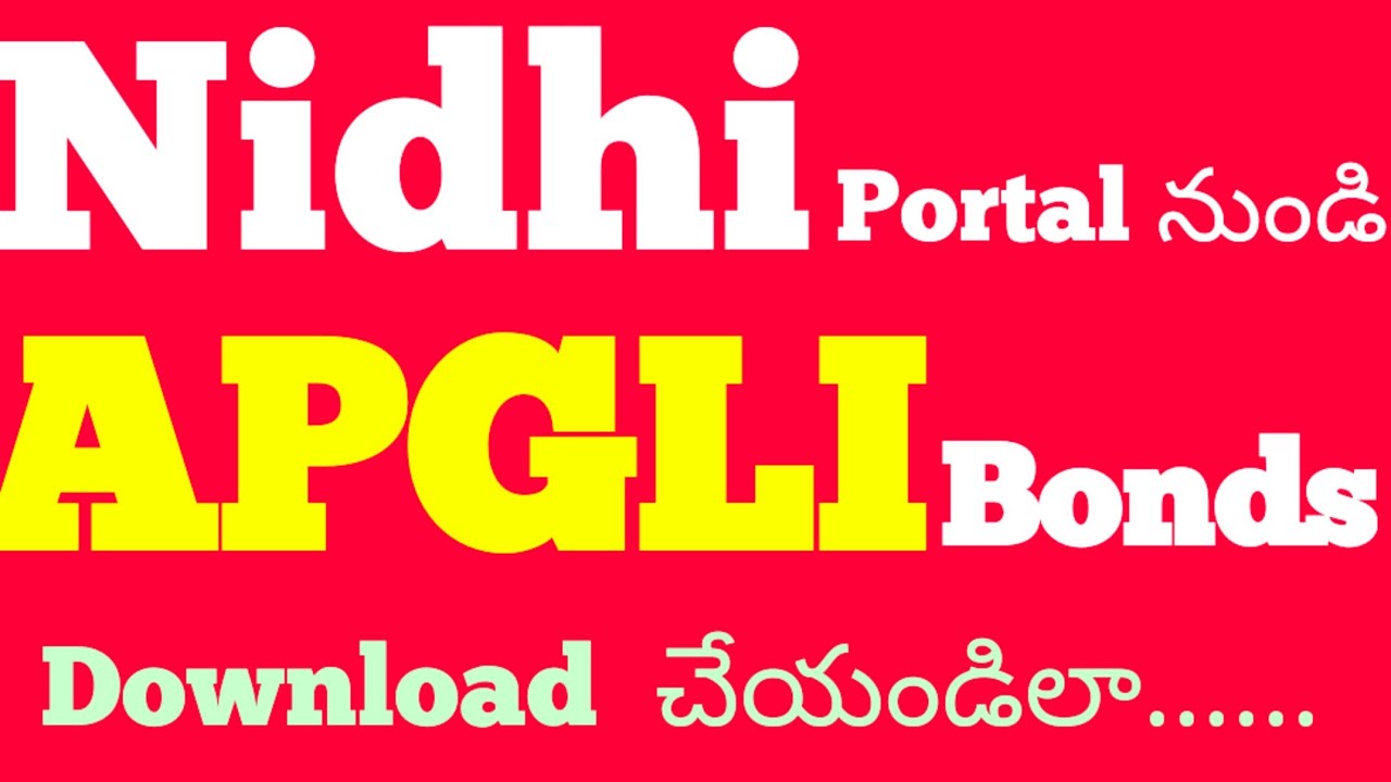 How to Download APGLI Policy Bonds in the Nidhi Portal #APGLI